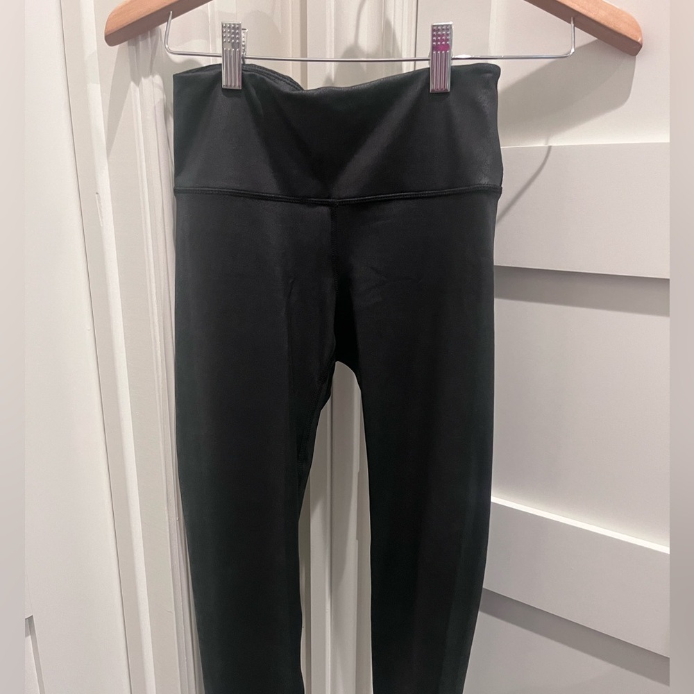 Black pleather leggings